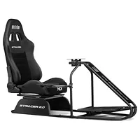 Cockpit de course - Position GT - Support intégré pour levier de vitesse et frein à main - Compatible volant direct drive jusquet 39 à 13 Nm - Siège ergonomique et ajustable - Compatible avec le système Buttkicker